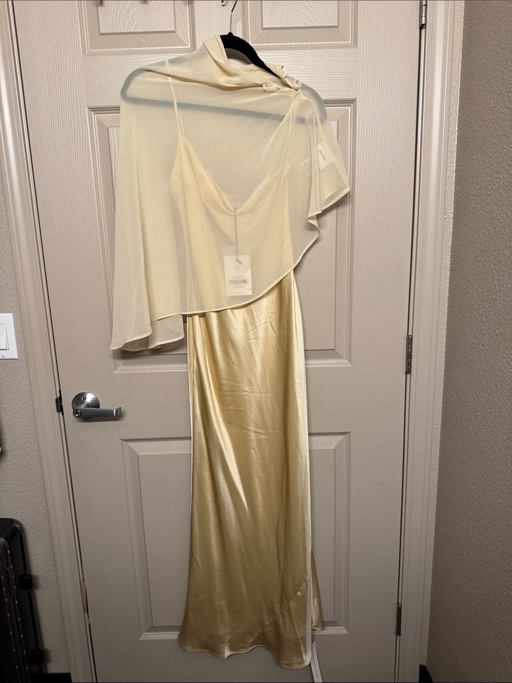 Reformation Lillibeth Satin Dress Yellow